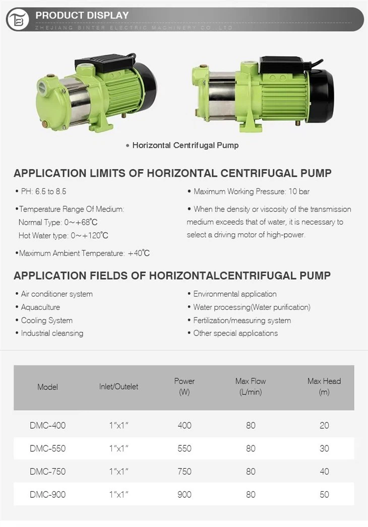DMC-900 1.3kW Water Supply Pump 8m Suction 220/380V Universal Voltage suppliers