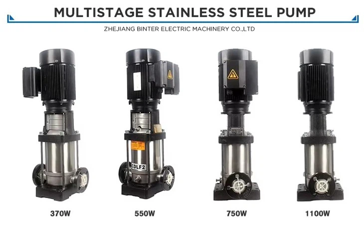 Industrial 0.55KW Stainless Steel Mechanical Seal Centrifugal Pump Powerful Performance Vertical Multistage Centrifugal Water Pump