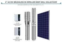 4SP19-60-300-2200-A/D 2.2kw Brushless Screw Solar Deep Well Pump For Irrigation