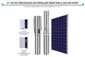 High Pressure 30m3/h High Rated Flow Ac Dc Submersible Bore Hole Deep Well Pump