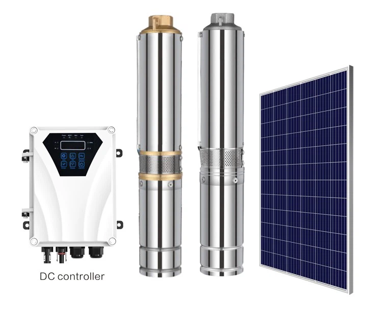 Solar AC/DC Stainless Steel 4Inch Borehole Deep Well Water Pump